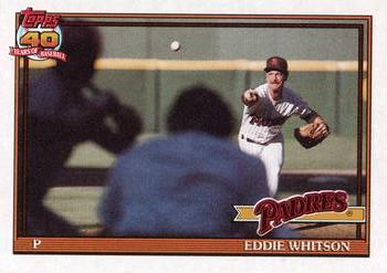 1991 Topps #481 Eddie Whitson Front