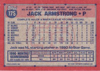 1991 Topps #175 Jack Armstrong Back