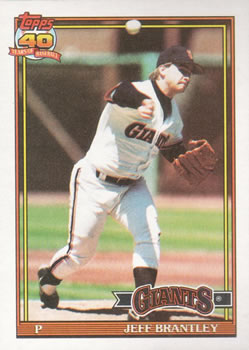 1991 Topps #17 Jeff Brantley Front