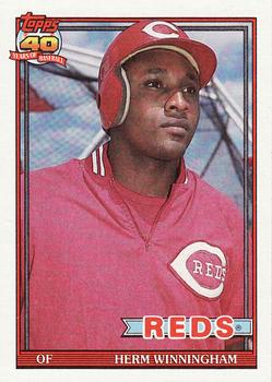 1991 Topps #204 Herm Winningham Front