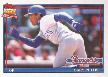 1991 Topps #314 Gary Pettis Front