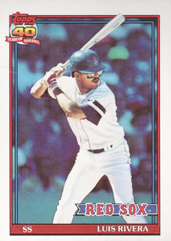 1991 Topps #338 Luis Rivera Front