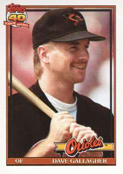 1991 Topps #349 Dave Gallagher Front