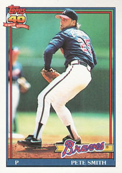 1991 Topps #383 Pete Smith Front