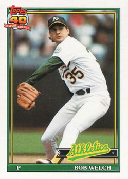 1991 Topps #50 Bob Welch Front