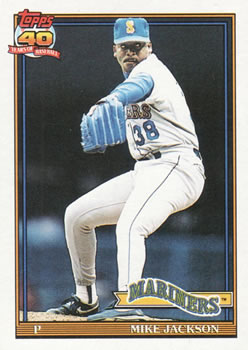 1991 Topps #534 Mike Jackson Front
