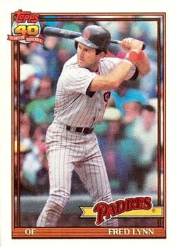 1991 Topps #586 Fred Lynn Front