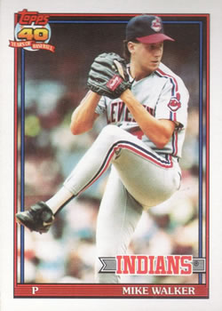 1991 Topps #593 Mike Walker Front