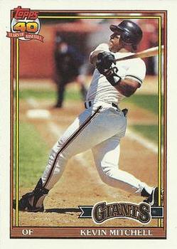 1991 Topps #40 Kevin Mitchell Front