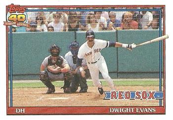 1991 Topps #155 Dwight Evans Front