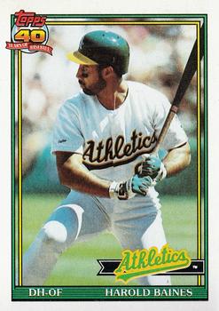 1991 Topps #166 Harold Baines Front