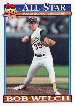 1991 Topps #394 Bob Welch Front