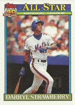 1991 Topps #402 Darryl Strawberry Front