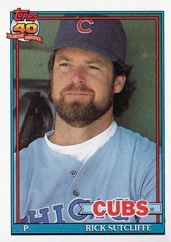1991 Topps #415 Rick Sutcliffe Front