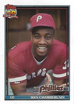 1991 Topps #603 Wes Chamberlain Front