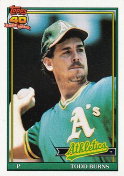 1991 Topps #608 Todd Burns Front