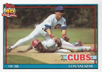 1991 Topps #614 Luis Salazar Front