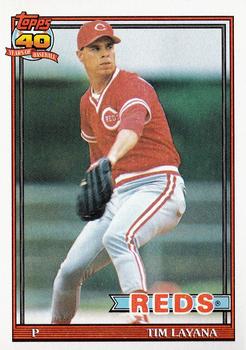 1991 Topps #627 Tim Layana Front