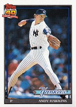 1991 Topps #635 Andy Hawkins Front