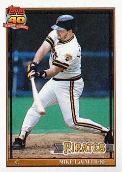 1991 Topps #665 Mike LaValliere Front