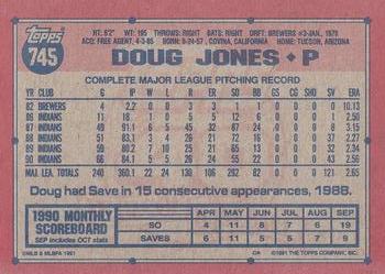 1991 Topps #745 Doug Jones Back