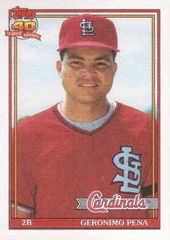 1991 Topps #636 Geronimo Pena Front