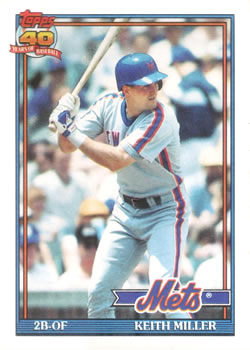 1991 Topps #719a Keith Miller Front