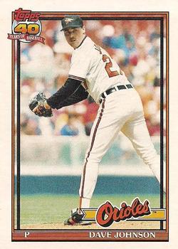 1991 Topps #163 Dave Johnson Front