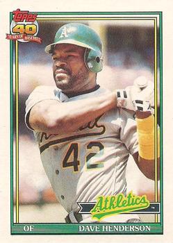 1991 Topps #144 Dave Henderson Front