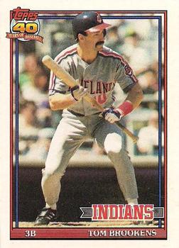 1991 Topps #268 Tom Brookens Front