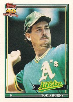 1991 Topps #608 Todd Burns Front