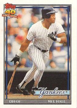 1991 Topps #738 Mel Hall Front