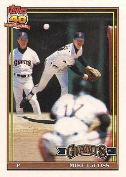 1991 Topps #242 Mike LaCoss Front