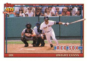1991 Topps #155 Dwight Evans Front