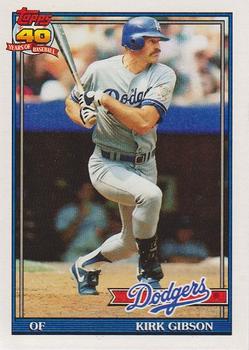 1991 Topps #490 Kirk Gibson Front