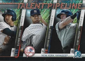 2017 Bowman - Talent Pipeline Mojo #TPM-NYY Gleyber Torres / Justus Sheffield / Clint Frazier Front