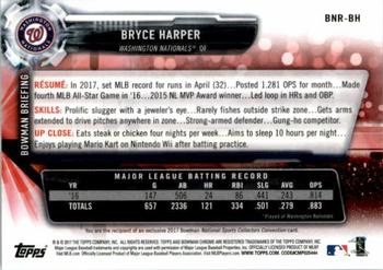 2017 Bowman Chrome - National Sports Collectors Convention Prism Refractors #BNR-BH Bryce Harper Back