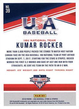 2018 Panini USA Baseball Stars & Stripes #39 Kumar Rocker Back