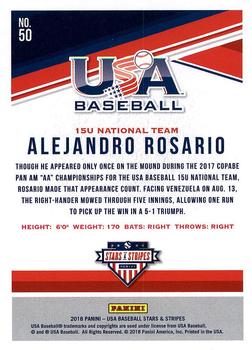 2018 Panini USA Baseball Stars & Stripes #50 Alejandro Rosario Back