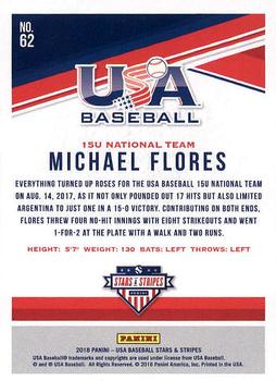 2018 Panini USA Baseball Stars & Stripes #62 Michael Flores Back