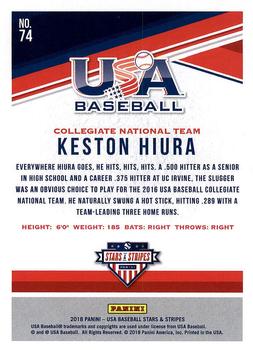 2018 Panini USA Baseball Stars & Stripes #74 Keston Hiura Back