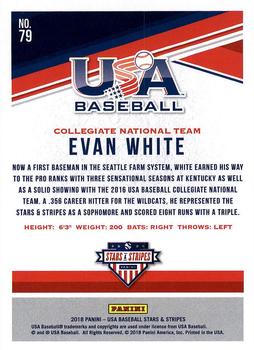 2018 Panini USA Baseball Stars & Stripes #79 Evan White Back