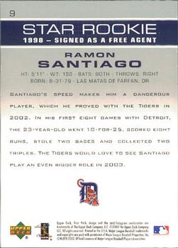 2003 Upper Deck First Pitch #9 Ramon Santiago Back
