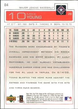2003 Upper Deck First Pitch #84 Mike Young Back