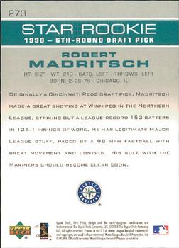 2003 Upper Deck First Pitch #273 Bobby Madritsch Back