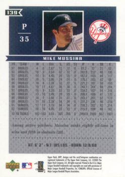 2003 Upper Deck MVP #139 Mike Mussina Back