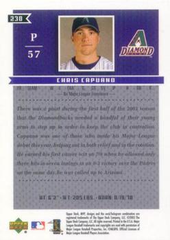 2003 Upper Deck MVP #230 Chris Capuano Back