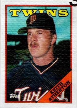 1988 Topps Cloth Test Issue #NNO Keith Atherton Front
