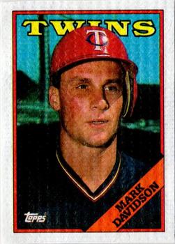 1988 Topps Cloth Test Issue #NNO Mark Davidson Front