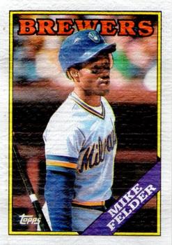 1988 Topps Cloth Test Issue #NNO Mike Felder Front